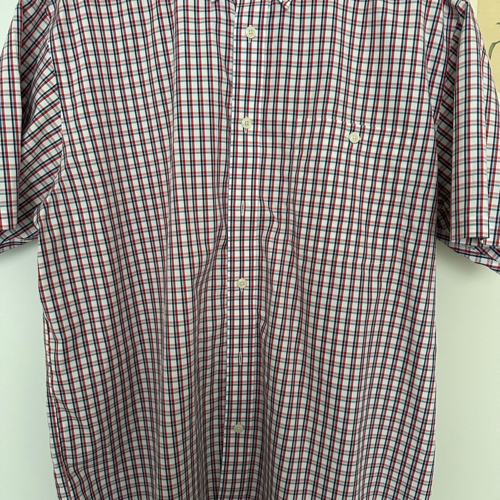 Men's ORVIS Red and Blue Checkered Shirt
